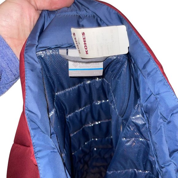 Columbia OmniHeat Quilted Puffer Jacket Mens XXL Red Big Tall Pockets Outdoor - Picture 11 of 12